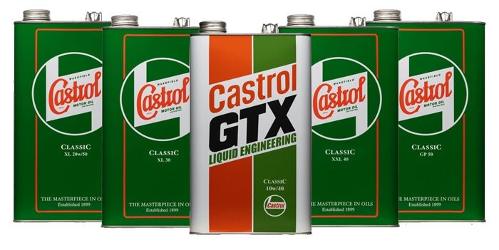 Classic Oils with authentic Castrol tin