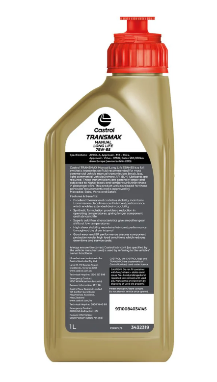 Castrol Transmax Manual Long Life 75W-85 - Image 2